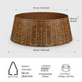 thumbnail image 3 of Tree Nest Christmas Live/Artificial Christmas Plastic Weaved Basket Design Tree Stand Collar Skirt Decoration, Brown, Large, 3 of 6