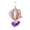 Purple, variant on Natural Hot Air Balloon Bird Toy, Hand-Woven Parrot Foraging & Chew Toy with Colorful Rattan Balls, Boredom Relief for Small to Medium Parakeets, Cockatiels, Conures