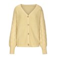 thumbnail image 4 of Pntutb Mujeres Casual Sólido Botones de tejer Hollow Out Manga larga Cuello en V Suéteres tops Pntutb Pntutb-4757, 4 of 8