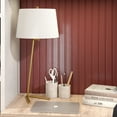 thumbnail image 2 of Evelyn&Zoe 28" Mid-Century Modern Tilted Table Lamp with with White Drum Linen Shade, 2 of 6