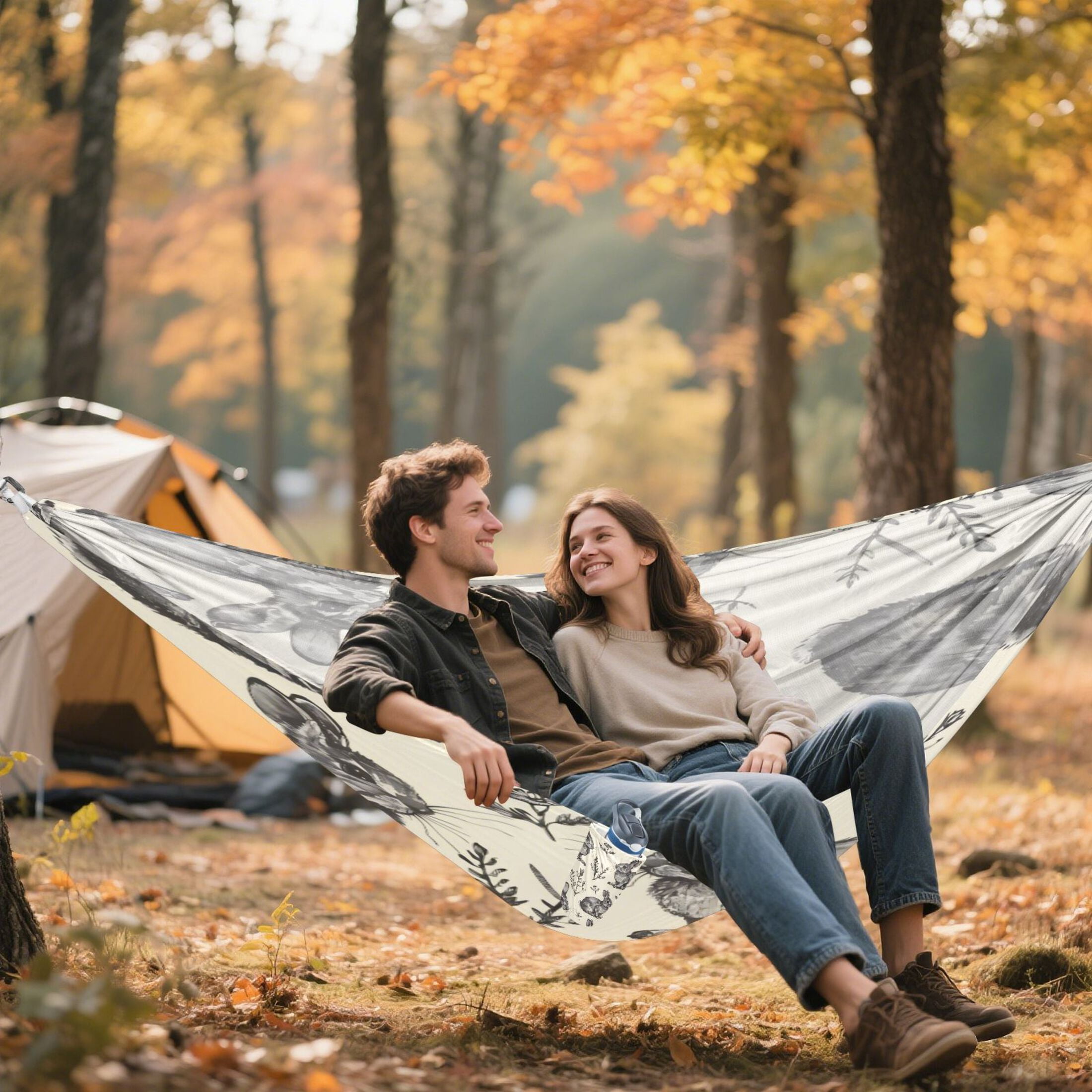 Hammock Camping Hammock Nylon Portable Hammock Travel Camping Hammock Black Rabbit