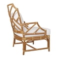 thumbnail image 4 of New Pacific Direct Kara 17.5" Rattan and Cotton Accent Arm Chair in Canary Brown, 4 of 9