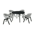 thumbnail image 2 of Arcadia and Talulah 48" Round Grey and Black Wood 5 Piece Dining Set, 2 of 8