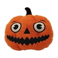 thumbnail image 2 of Cute Pumpkin Plush Throw Pillow, Orange Halloween Stuffed Pumpkin Cushion, Farmhouse Fall Harvest Decorative Pillow, for Sofa, Bed, Party, 2 of 7