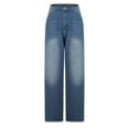 thumbnail image 5 of Jeans for Womens Mid Rise Barrel Jeans for Women Y2k Jeans Wide Leg Baggy Stretch Jeans, 5 of 6