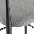 thumbnail image 3 of Modrest Buchtel - Mid-Century Modern Medium Grey + Gold Arm + Black Bar Chair, 3 of 7
