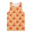 thumbnail image 4 of Telankuip Mens Tank Tops 2026 Summer Fashion Graphic Print Sleeveless Tee Lightweight Cooling Comfy Workout T-Shirts Beach Vacation Novelty Undershirts 6-Orange XXL, 4 of 8