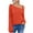 Orange, variant on tarylea Women Blouse One Shoulder Tops Long Lantern Sleeve Solid Color Pullover Casual Loose Cute Dailywear Tops