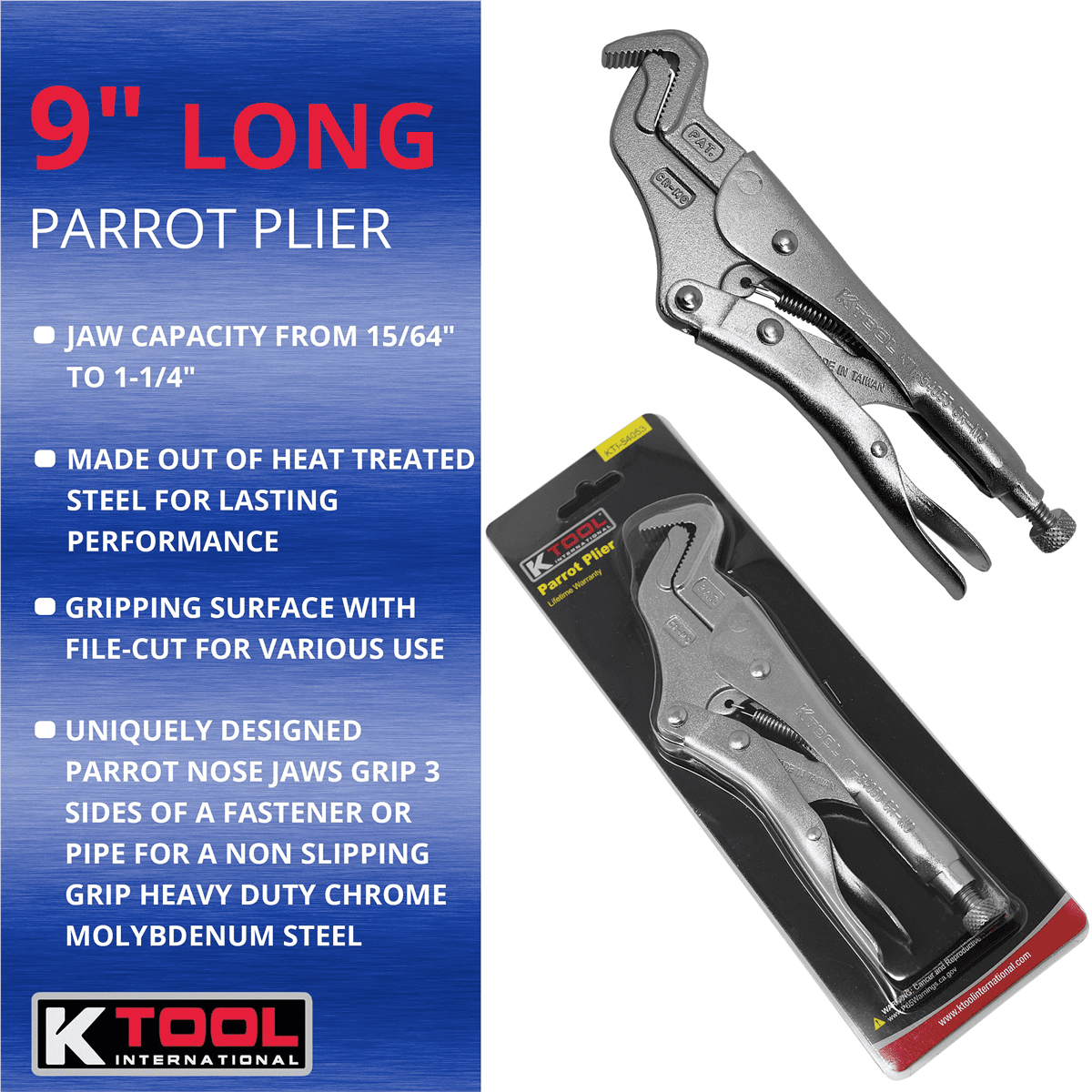 K Tool International 54053, 9" Parrot Pliers