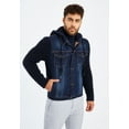 thumbnail image 6 of Stylish Denim Jacket With Knitted Sleeves And Hood, 6 of 13