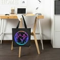 thumbnail image 6 of GOSMITH Colored Fish Portable Tote Bag 2 Pcs Canvas Tote Bags Cute Aesthetic Tote Bags with Zipper Black, 6 of 8