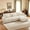 Cream, variant on YWEN 130" Oversized Couch, 3 Seater Sectional Couches for Living Room, Velvet Large L Shaped Fluffy Modular Couch Set