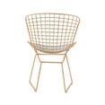 thumbnail image 4 of Home Square 2 Piece Wire Dining Side Chair Set in French Gold, 4 of 9