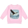 thumbnail image 2 of Inktastic Juneau Alaska Bald Eagle Mountain Landscape Toddler Sweatshirt, 2 of 4
