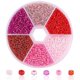 thumbnail image 2 of ZHAOCHENG Juego de 6 cuentas de mijo de vidrio de color sólido para hacer uno mismo, combinación de colores, accesorios de joyería para hacer uno mismo, 2 mm, color rosa, 2 of 5