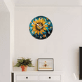 thumbnail image 4 of Decorative Round Wall Clocks Non-Ticking Silent Battery Operated Clocks with Photo for Bedroom,Living Room-Sunflower At The Center Surrounded By Swirling Patterns(10inch), 4 of 4