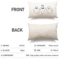 thumbnail image 6 of Halloween Pillow Covers 12x20 inch Happy Halloween Black and White Ghost Halloween Lumbar Pillow Covers Decorations Happy Halloween Sofa Bed Outdoor Car Decoration 019, 6 of 6