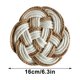 thumbnail image 3 of Heat Insulating Placemat | Scandinavian Style Cotton Linen Trivet | Beige Rope Woven Coaster | Table Protector | 1 Pack | 23x13cm | Durable Washable Mat | Hot Plate Pad, 3 of 6