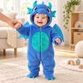 thumbnail image 6 of Baby Warm Long Sleeve Hooded Jumpsuit Dinosaur Costume Infant Baby Clothes Halloween Party Clothes Kids Halloween Costumes Size 0-12 Months, 6 of 9