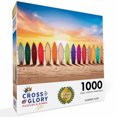thumbnail image 2 of Sunrise Surf 1000 Piece Beach Puzzle - Vibrant Beach Scene Jigsaw, Eco-Friendly, Perfect Gift Idea for Adults by Cross & Glory, 2 of 5