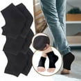 Moisturizing Heel Socks, 3 Pairs Of Gel Toeless Socks, Open Toe Socks