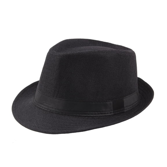 Mightlink Men Vintage Wide Brim Fedora Hat