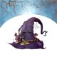 thumbnail image 3 of Sonducket Sombrero de Halloween, gorra de Cosplay, mano de obra exquisita de fieltro, traje multicolor para niños, gran decoración, disfraz de fiesta, Sombreros Violeta, 3 of 6