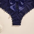 thumbnail image 4 of Levmjia Womens Lace Underwear Seamless Thong Bowknot Hollow Out Triangle Panties Low Waist Breathable Soft Comfortable Invisible No Show Panties Daily Wear, 4 of 4