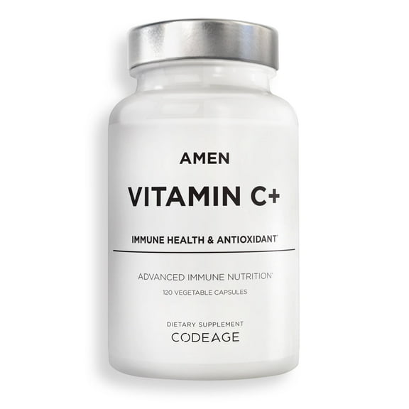Amen Vitamin C  , 1285mg Vitamin C Per Serving, 2-Month Supply, Citrus Bioflavonoids Fruits, 120 ct