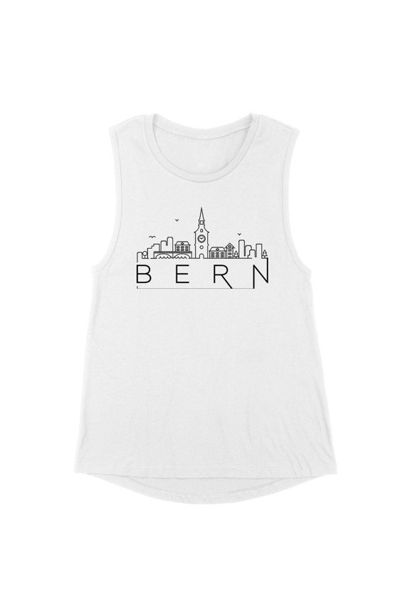 Skyline Bern Switzerland Women's Muscle Tank Small White