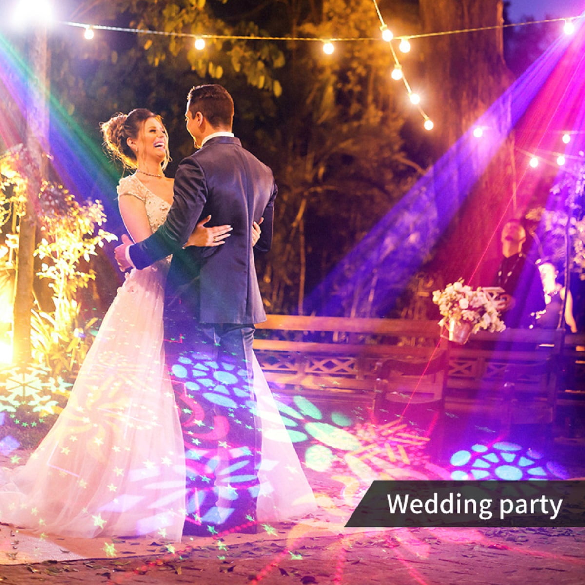 Party Lights DJ Disco Light DMX512 Voice-Controlled RGB Multi-Effect Stage Lighting stroboscopic Family Gatherings Weddings KTV Clubs, Karaoke Holiday Decorations Atmosphere Lighting Light Shows