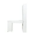 thumbnail image 7 of GZXS 55" Home Office Computer Desk with Hutch, Drawers and Bookshelves, L-Shaped Corner Study Table with Storage Cabinets, Modern Peninsula Desk for Bedroom, Living Room, or Workstation – White, 7 of 7