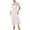 White, variant on Women's Two-Piece Evening Gown Dress Set with Short Sleeve Crew Neck Tea-Length Slim Fit for Wedding Party Cocktail Formal Prom Night Out Summer Spring Casual Wear Dresses