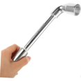 thumbnail image 3 of 2025 Lwrench wheel wrench for tyre tool, wheel brace, socket wrench, ratchet tool for car tyres, silver, chrome vanadium alloy steel, 3 of 5