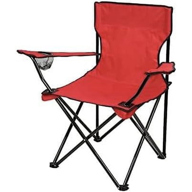 Silla Plegable Portátil Practiksa para camping Picnic Pesca Playa Color rojo