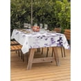 thumbnail image 3 of Outdoor Tablecloths with Umbrella Hole & Zipper, Purple Leaves 60 x102 Inch Rectangle Tablecloths, Summer Botanical Waterproof Table Cloth, Patio/Pool/Picnic Table Covers, 3 of 8