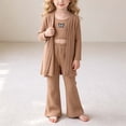 thumbnail image 7 of LvhaoGJOB Toddler Girls Cardigan and Pants Outfit Set, Khaki - ribbed knit, embroidered butterfly, 7 of 7
