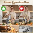 thumbnail image 3 of VAVSEA Electric Cheese Grater, Salad Maker with 5 Different Blades, 400W Slicer Shredder for Home Kitchen Use, One-Touch Control Electric Grater for Kitchen, Cheese, Fruits, Vegetables, 3 of 10