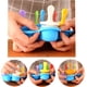 thumbnail image 5 of Molde para mini paletas de silicona para niños de 7 cámaras Molde para paletas de helado (azul), molde para paletas de bebé con palitos de colores, rechinar los dientes de los niños y caja de hielo a, 5 of 5