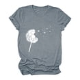 thumbnail image 3 of Birdeem T-Shirt Décontracté pour Femmes Imprimé Col Rond Manches Courtes Chandail Blouse Tops, 3 of 6