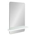 thumbnail image 1 of Kate and Laurel Fossett Frameless Rectangle Wall Mirror, 18 x 30, White, Decorative Functional Mirror with Shelf for Storage and Display, 1 of 9