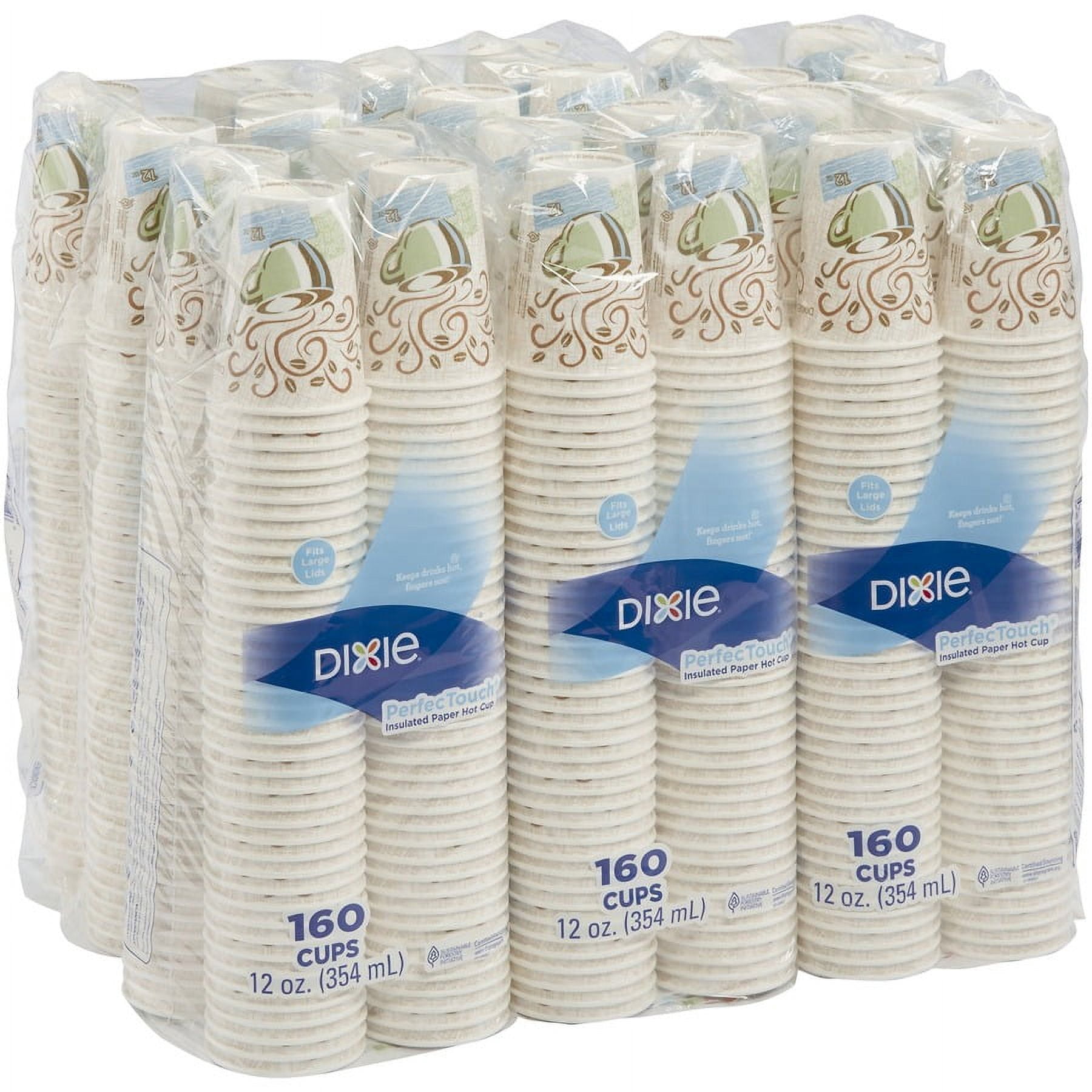 Dixie Perfectouch Insulated Paper Hot Coffee Cups By Gp Pro - 160 - 12 Fl Oz - 6 / Carton - Assorted - Paper - Coffee, Hot Drink