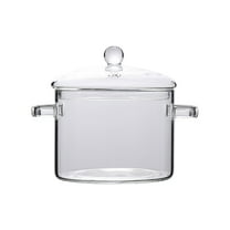 Cooking Utensils Set,Glass Saucepan With Cover 1900ml Stovetop Cooking Pot With Lid And Handle Simmer Pot Clear Soup Pot High Borosilicate Glass Cookware