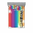 thumbnail image 1 of Olympics Bedding Set with Sheet & Covers, Female Marathon Runner Illustration on Vertical Stripes in Rainbow Colors, Printed Bedroom Decor 2 Shams, 4 Sizes, Orange Purple Blue, by Ambesonne, 1 of 3