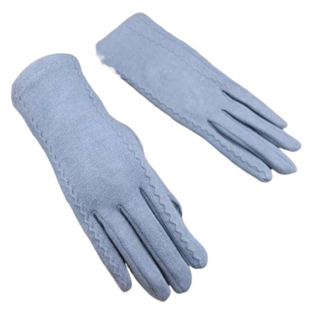 Minnieouse 2 pares de guantes de invierno para mujer, pantalla táctil, deportes al aire libre, bicicleta de montaña, patinaje, correr, motocicleta, guantes y mitones Línea dual azul Minnieouse AP013228-02