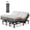 Basic Adjustable Bed Base+12" White Mattress, variant on Adjustable Bed with Mattress Split King Electric Bed Base with Head & Foot Incline, Under Bed Light, Adjustable Legs, Zero Gravity, 4 USB Ports , Wireless Remote, Easy Assembly