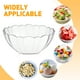 thumbnail image 3 of Ensaladera redonda transparente de acrílico, estilo loto, ideal para servir frutas, verduras, postres y aperitivos (17 cm), 3 of 7