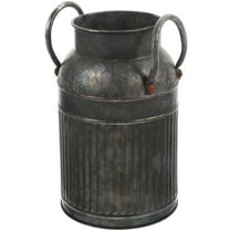 Antique Flower Bucket Retro Decor Vintage Pot Metal Barrel Galvanized Sheet