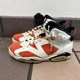 thumbnail image 3 of Ni - ke Jordan 6 Mens size 9 shoes white orange Gatorade/Miami Color basketball sneakers, 3 of 5
