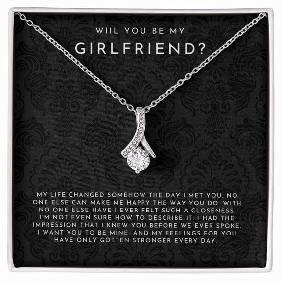 Will You Be My Girlfriend Necklace | Alluring Beauty Necklace Standard Box